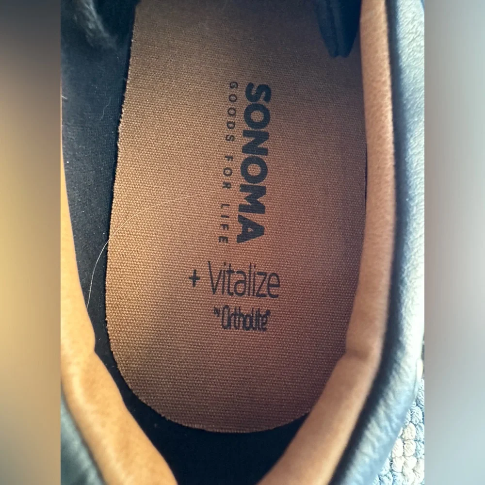 Sonoma Vitalize Men’s Boat Shoes 👞 Black Lace-Up Casual Size 12